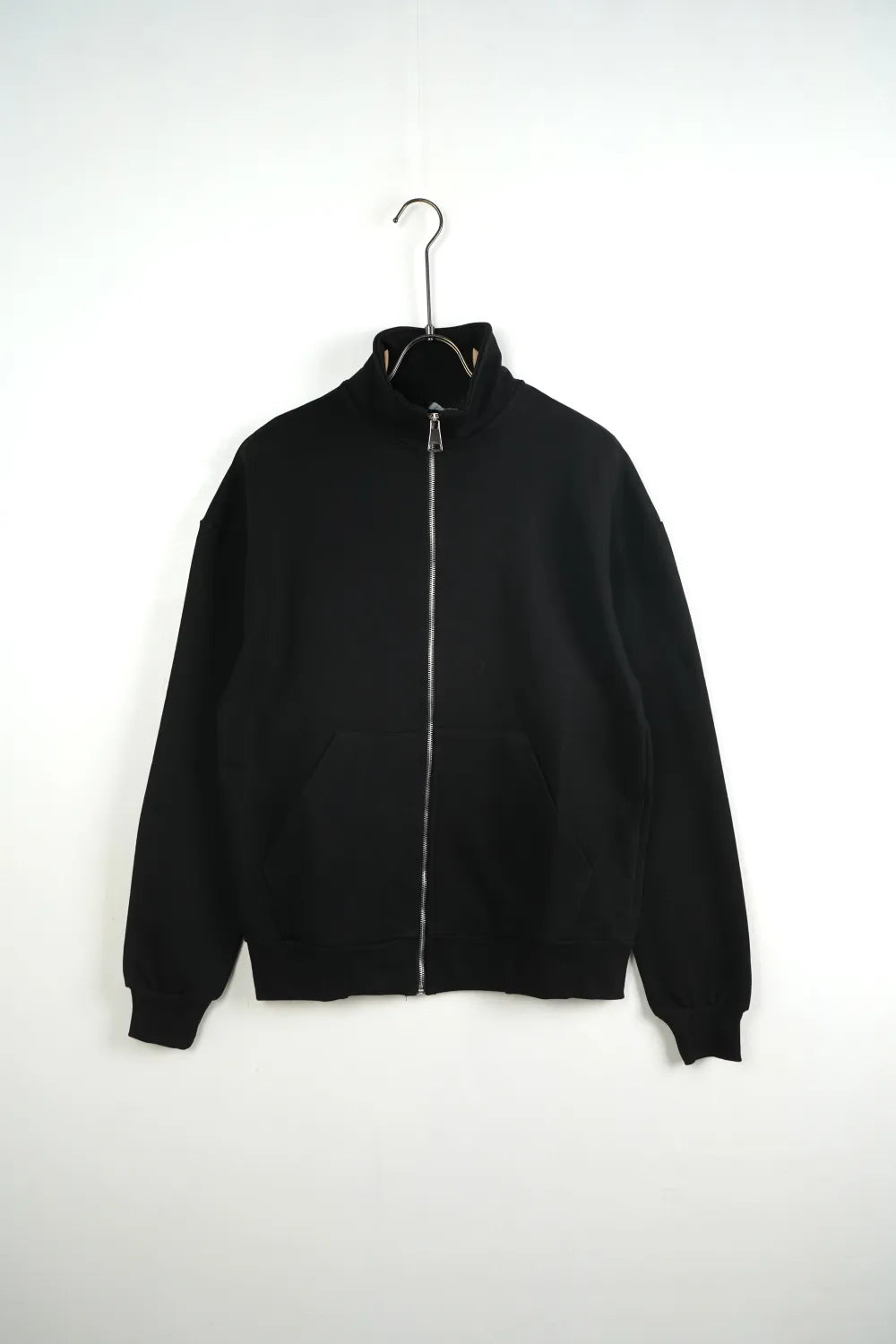 Felpa con zip collo alto