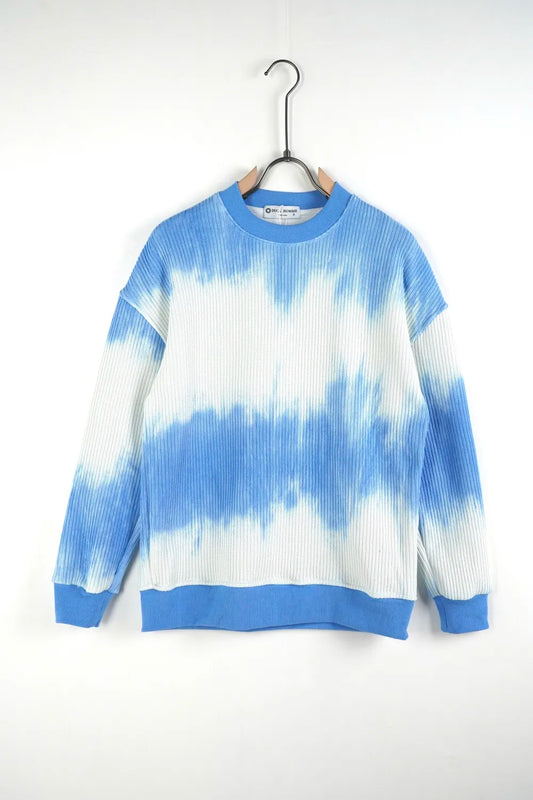 Felpa girocollo macchiata blu