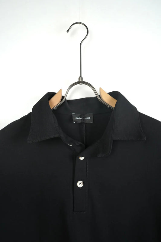 Polo over nera maniche lunghe