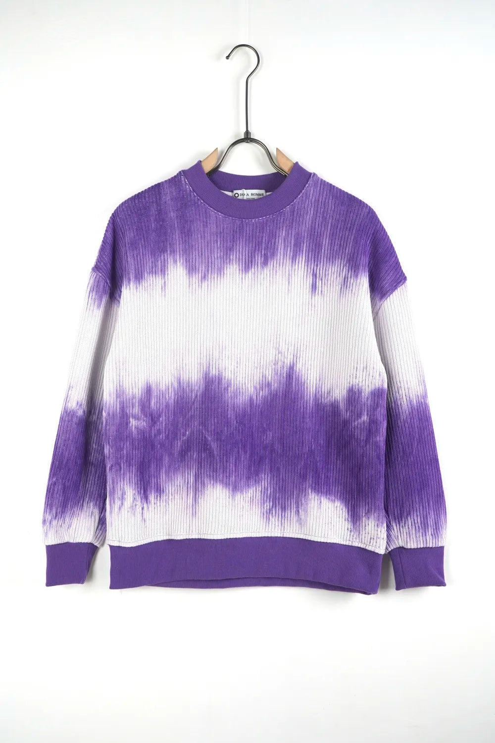 Felpa girocollo macchiata viola