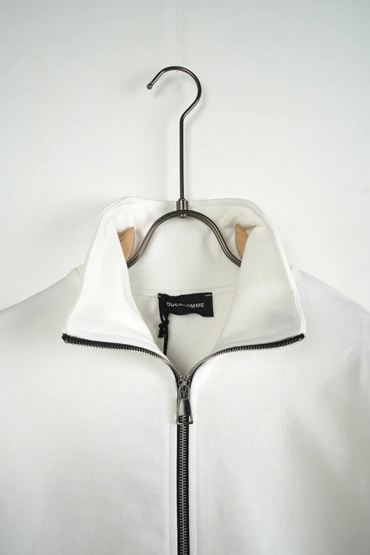 felpa con zip collo alto