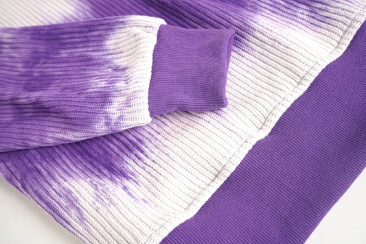 Felpa girocollo macchiata viola