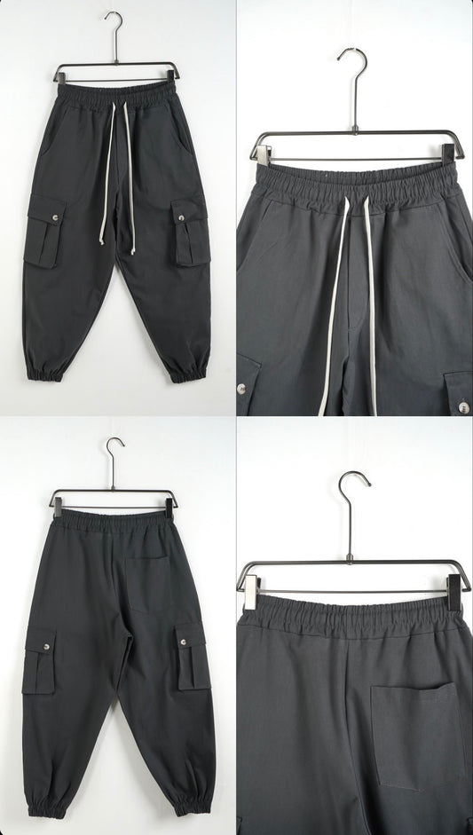 Cargo fondo stretto beige e grigio