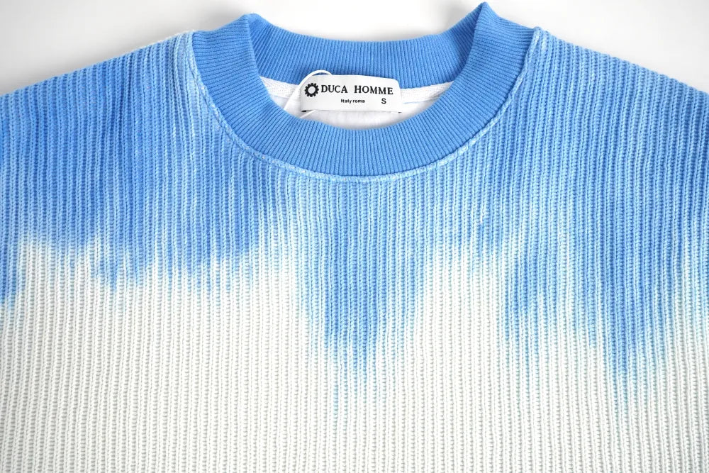 Felpa girocollo macchiata blu