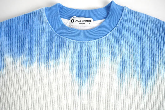 Felpa girocollo macchiata blu