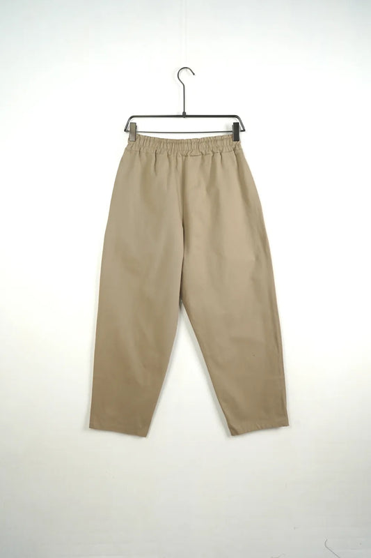 Pantalone fondo largo beige