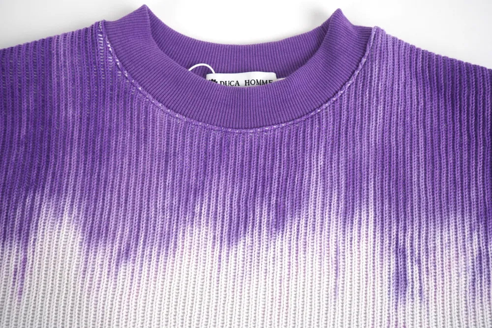 Felpa girocollo macchiata viola