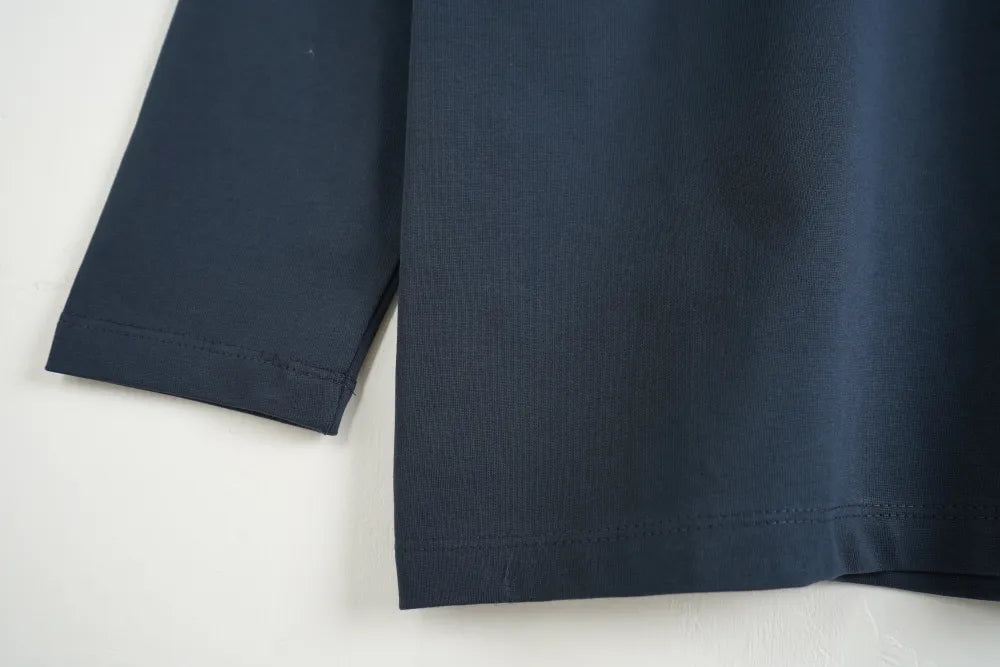 Polo blu manica lunga con zip