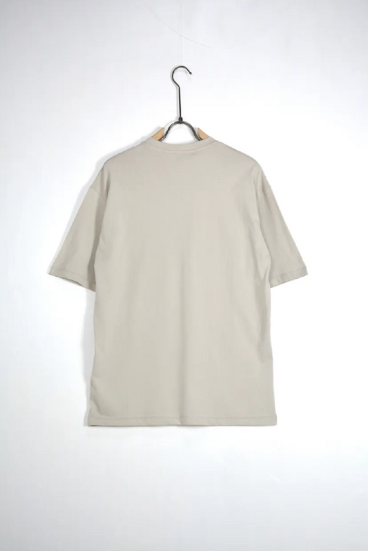 T-shirt over beige